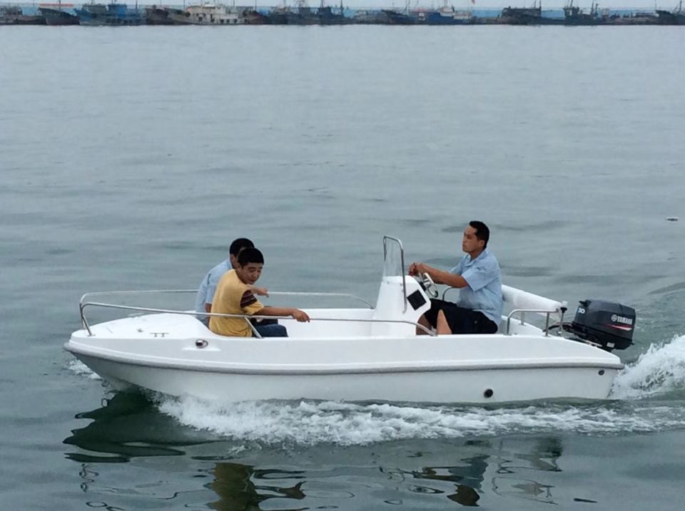玻璃鋼釣魚船4-6人，玻璃鋼快艇沖鋒舟釣魚娛樂艇4.3米前操
